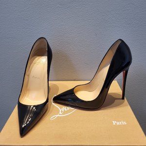 Christian Louboutin "Pigalle 120" black patent stiletto pumps